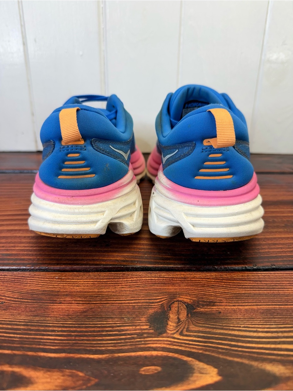 HOKA Bondi 8 Running Shoes Blue/Pink – Women’s Size 9 - Picture 8 of 10